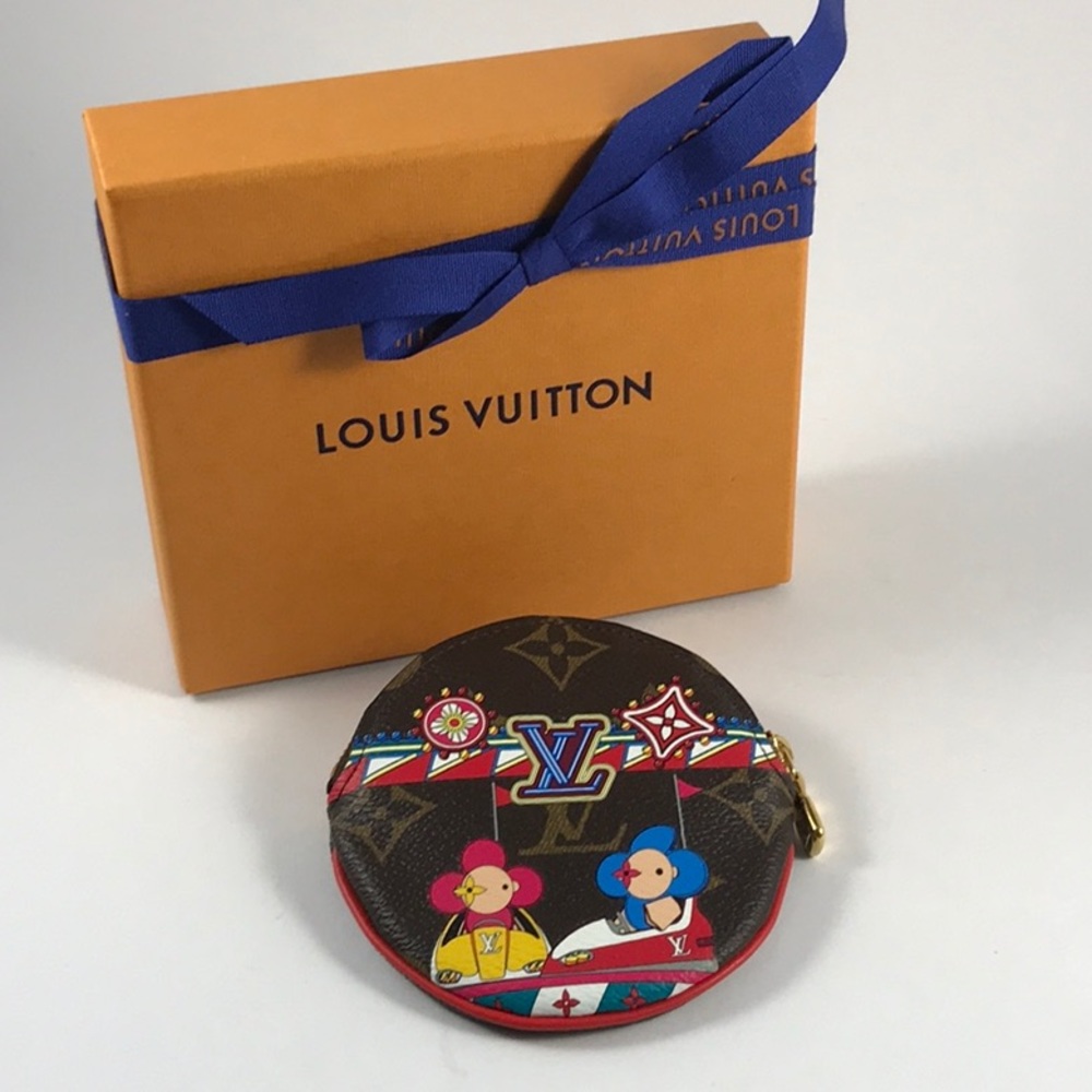 Limited Edition NEW LV Monogram Christmas 2020 Animation Bumper Car Coin Purse